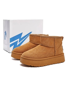 Женские зимние сапоги коричнево-черные [Улучшенная ручная работа], цвет Black [Upgraded Handmade] Feiyue.®