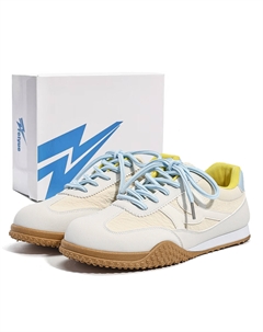 Износостойкие, легкие и дышащие женские скейтерские кеды низкие бежево-голубые, цвет Beige/Blue Feiyue.®