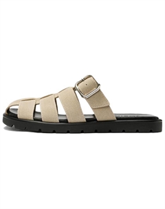 Женские тапочки с закрытым носком на резиновой подошве абрикос, цвет Apricot Josiny