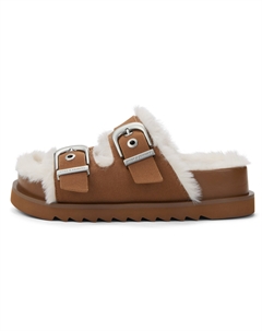 EVA нескользящие шлепанцы 3,5 см женские коричневые, цвет Brown Brown Charles&keith