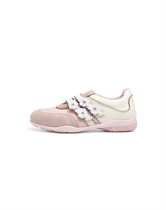 Плоские туфли Мэри Джейн 3,2 см женские розово-белые, цвет Pink/White Color Red dragonfly