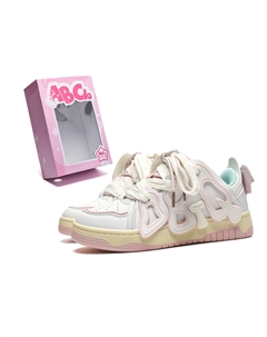 Скользоустойчивые износостойкие лоу-топ скейтборд кроссовки женские бело-красные - Dragon Fruit, цвет Dragon Fruit Abcio