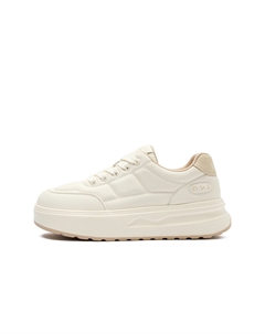 Женские легкие дышащие низкие скейтерские кроссовки с эффектом увеличения роста бежево-абрикосовые, цвет Beige/Apricot Josiny