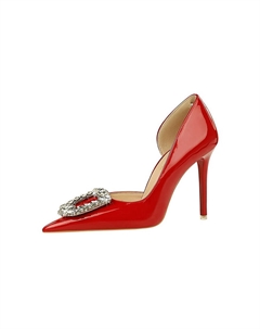 Женские туфли на тонком каблуке красные, цвет Red Bigtree