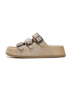 Резиновые биркенштоки женские абрикосовые высота каблука 4 см, цвет Apricot (Heel Height 4cm) Josiny