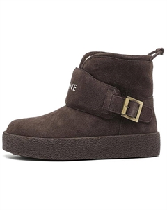 Женские зимние ботинки замшевые на толстой подошве, кофейный Daphne