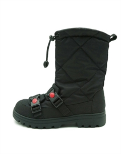 Зимние сапоги унисекс стеганые со шнурком, черный Native shoes