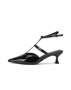 Женские туфли на платформе с массивным каблуком черные, цвет Black Umek