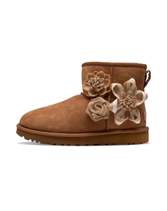 Угги Classic Mini II с декором цветов, коричневый Ugg