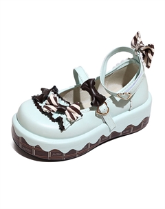 Туфли Мэри Джейн на платформе женские синие, цвет Blue Fawn miri