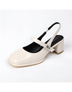 Женские туфли на платформе с массивным каблуком экрю, цвет Ecru Tataya