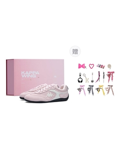Женские розовые низкие гоночные туфли Wing Back to Back с противоскользящим и износостойким покрытием - 【Подарочная упаковка】Розовые, цвет 【Gift box】Pink Kappa