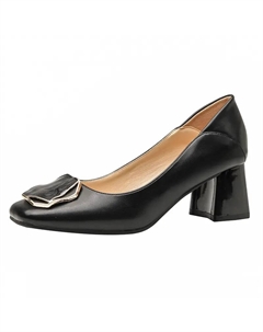 Женские туфли на платформе с массивным каблуком черные, цвет Black Lanza