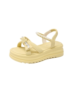 Женские сандалии на одной застежке желтые, цвет Yellow Tonybear