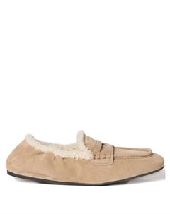 Замшевые мокасины, нейтральный Miu miu