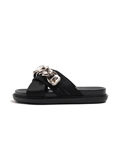 Слипоны женские черные на платформе 3,5 см Old meow