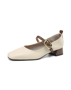 Повседневные туфли на каблуке 3,5 см, бело-коричневые Echo&yolo