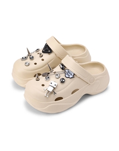 Модная платформа Универсальные сабо женские, 3091-2 Черный[Шпилька Робот] Xmistuo