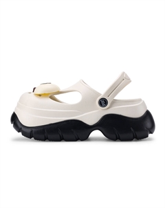 Забавные DIY мультяшные сандалии-кроксы с большими глазами и закрытым носком для женщин, 2535-5 черный[Рекомендуем взять на размер больше] Xmistuo