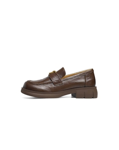 Женские лоферы черные и коричневые, цвет Brown Red dragonfly