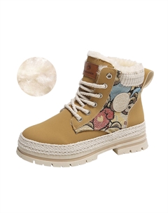 Ботинки Мартин со вставкой и флисовой подкладкой, желтый Cahhrrn