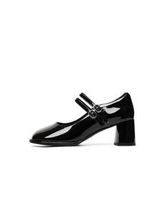 Туфли Мэри Джейн на массивном каблуке 5,5 см, черные Red dragonfly