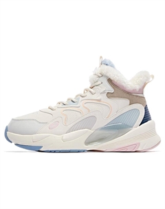 Абразивоустойчивые противоскользящие спортивные кеды женские желто-розовые Qiaodan