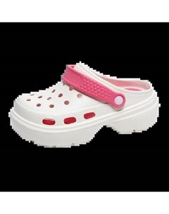 Клоги женские белые розовые красные, цвет White Rose Red Tonybear