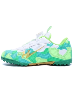 Женские футбольные бутсы Low top Gold, бело-зеленые Binary