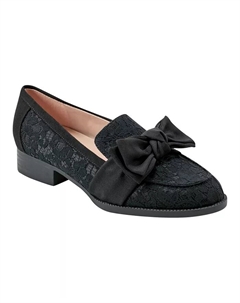 Женские лоферы Lindio Bow Slip On с бантом, черный Bandolino