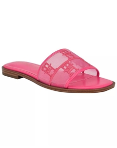 Женские сланцы Tesia Mesh Logo Flat Slide, розовый Tommy hilfiger