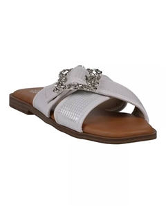 Женские плоские сандалии Ivy с пряжкой и декоративными элементами, белый Gc shoes