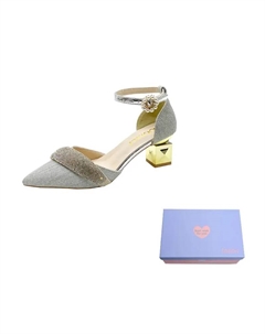 Женские туфли на платформе с массивным каблуком серебристые, цвет Silver Xingdiman