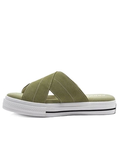 Тапочки one star slip sandal thick sole retro low top sports slippers, зеленый Converse