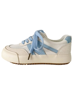 Женские низкие скейтерские кеды бежево-голубые, цвет Beige Blue Jimixiong