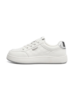 Износостойкие низкие скейтерские туфли на платформе для женщин - бежево-серебристые, цвет Beige Silver Red dragonfly