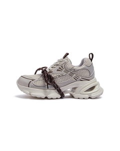 Дышащие и легкие массивные кроссовки женские шампань золото/коричневый, цвет Champagne Gold/Brown Camel