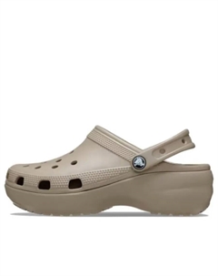 Сандалии (WMNS) Classic Plaform Clog 'Taupe', желто-коричневый Crocs