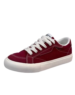 Дышащие женские скейтерские кеды лоу-топ бордовые, цвет Burgundy Jimixiong