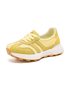 Женские устойчивые к истиранию низкие повседневные туфли желтого цвета, цвет Yellow Mulinsen