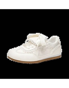 Дышащие женские скейтерские кеды низкие экрю, цвет Ecru Jimixiong