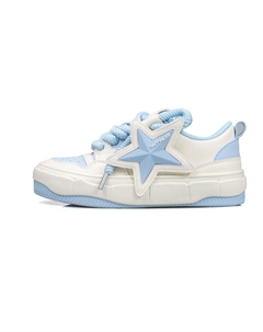 Пухлые кроссовки Low-Top Skateboard Shoes женские бежево-голубые, цвет Beige Blue B10crown