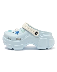 Клоги женские светло-голубые (морская звезда), цвет Light Blue (Starfish) Cat power
