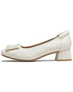 Женские туфли на платформе с массивным каблуком экрю, цвет Ecru Tatá