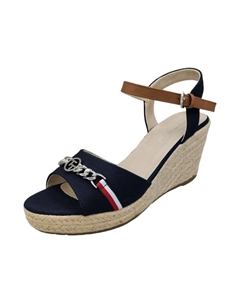 Сандалии на плоской подошве Keilsandaletten, синий Tom tailor