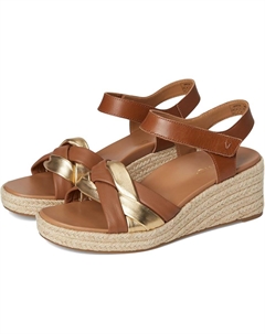 Туфли Saratoga Espadrille Sandals, цвет Tan/Gold Leather Vionic