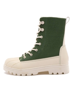 Ботинки унисекс, лесной зеленый | бежевый Native