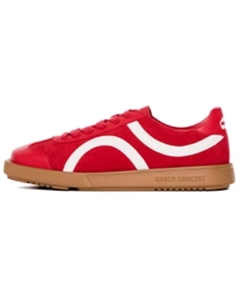 Круглые квадратные лоу-топ скейтборд кроссовки женские красные, цвет Red Choco concert