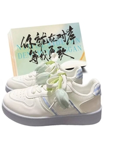 Дышащие женские скейтерские кеды низкие Blue Tulip с аксессуаром и коробкой, цвет Blue Tulip Accessory+Shoe Box Jimixiong