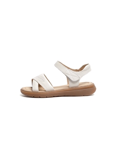 Женские сандалии на одной застежке 4,3 см экрю, цвет Ecru Red dragonfly